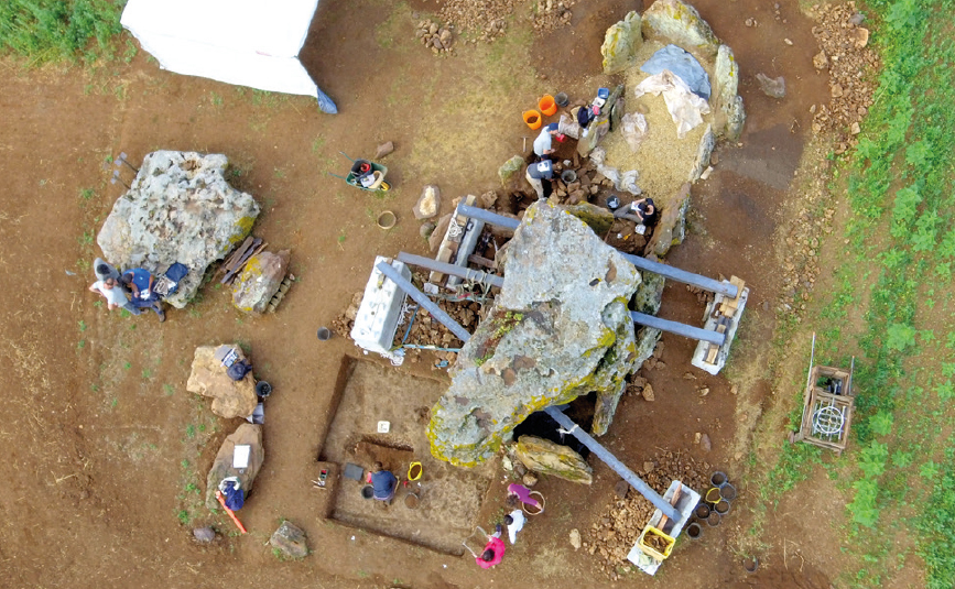 Fouilles du dolmen de Chantebrault en 2018, Loudun (86), © V. Bénéteau